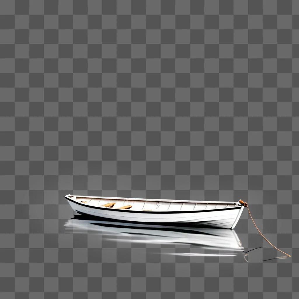 白い背景にシンプルなボートの絵