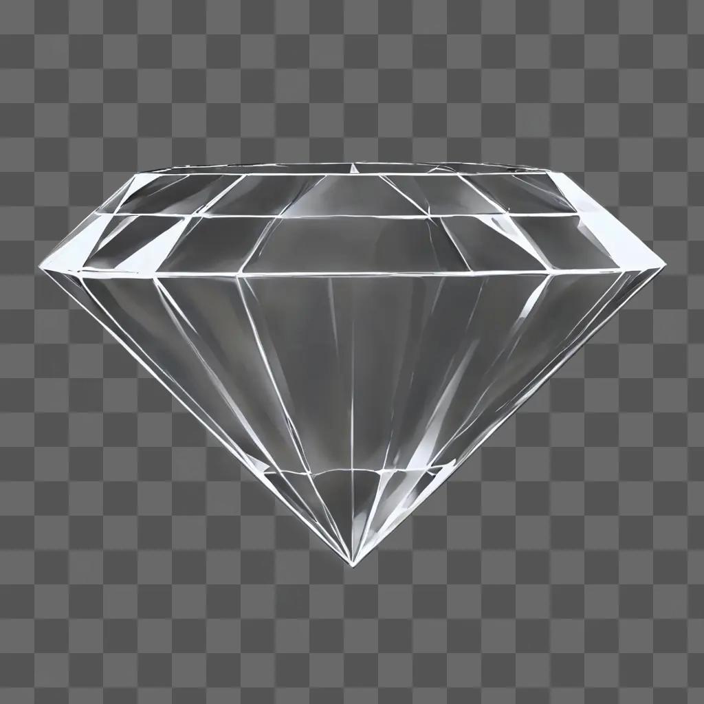 シンプルなダイヤモンドの描画 グレーの背景にダイヤモンドが映える