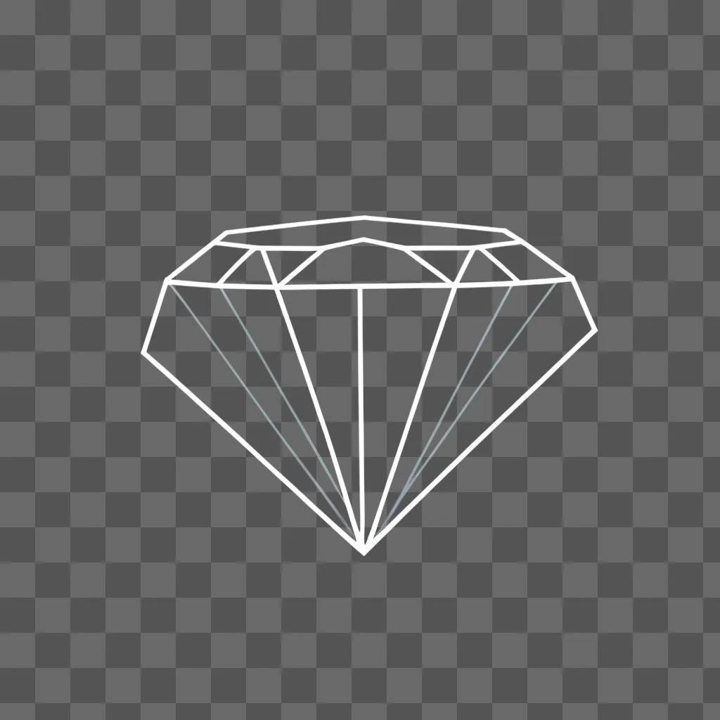 水色の背景にシンプルなダイヤモンドの描画