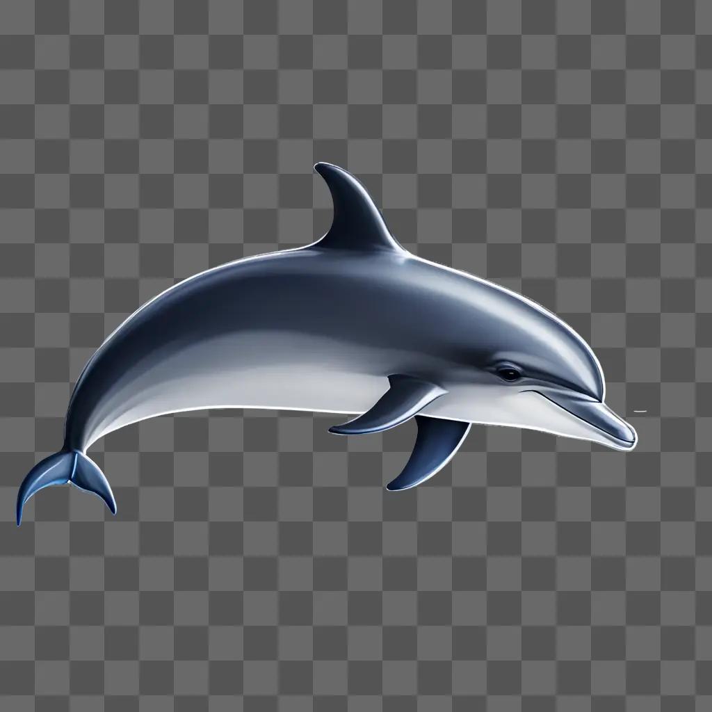 simple dolphin drawing A sleek dolphin glides through the water