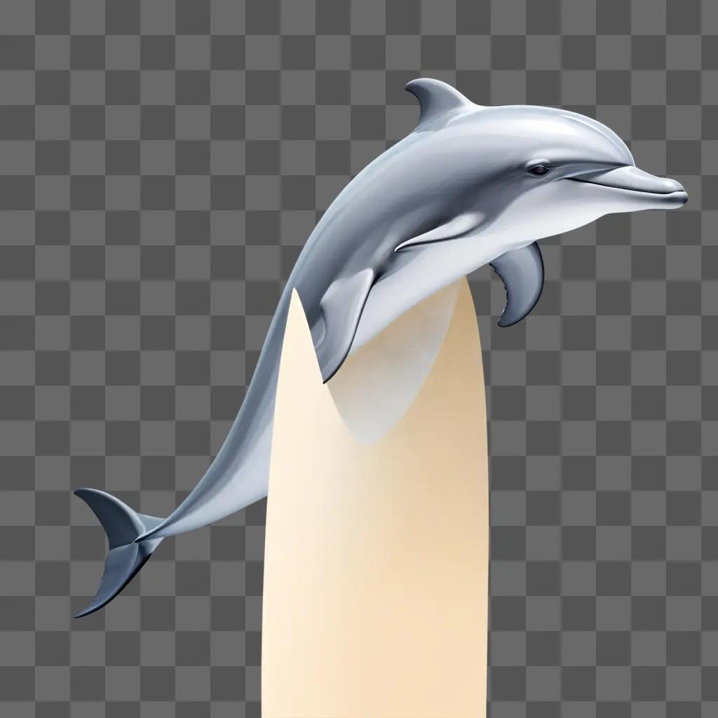 simple dolphin drawing with a white background