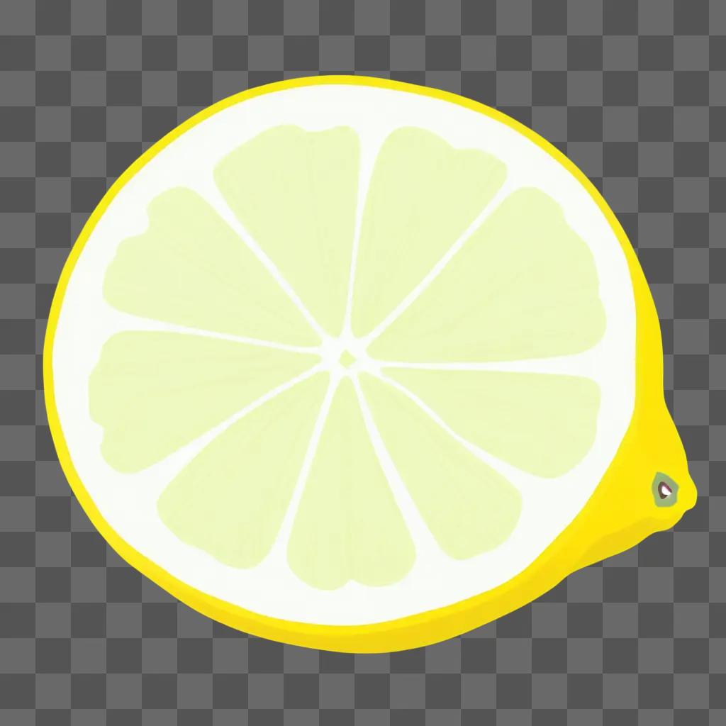 simple drawing of a lemon slice