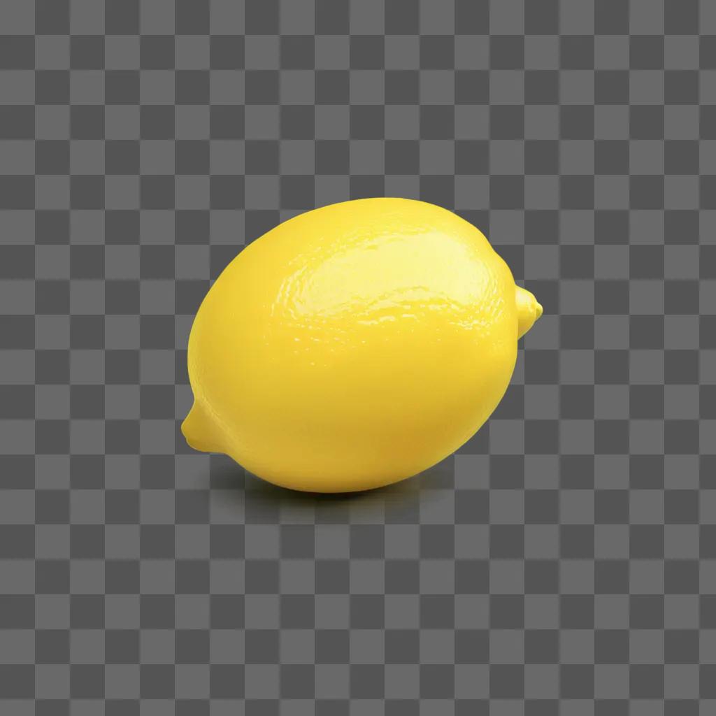 simple lemon drawing on a yellow background