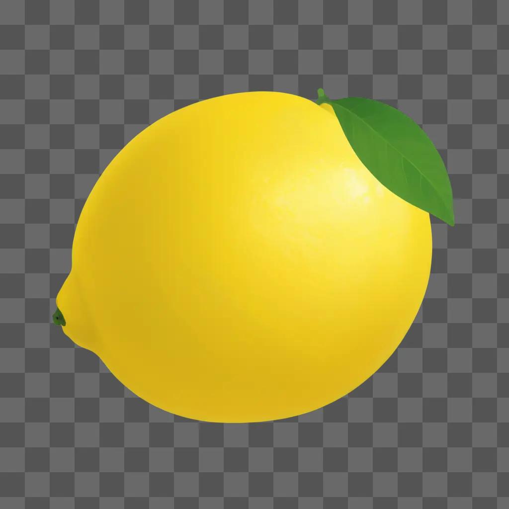 simple lemon drawing on a yellow background