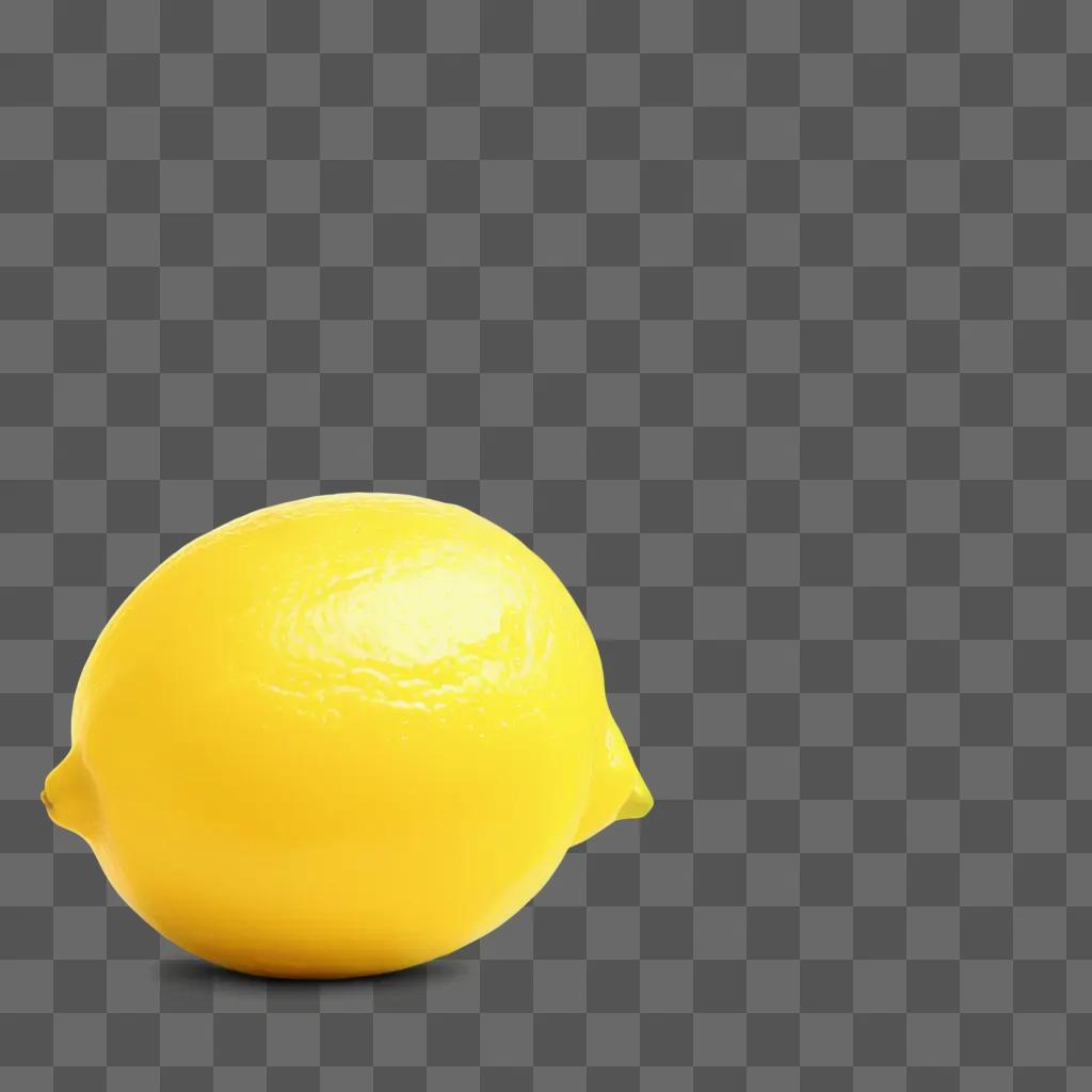 simple lemon drawing on a yellow background