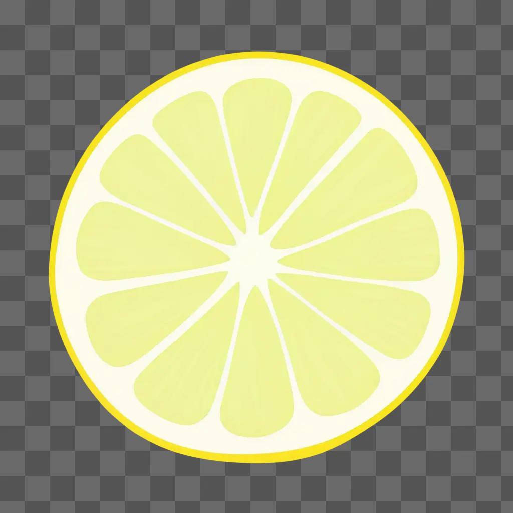 simple lemon drawing with a yellow background