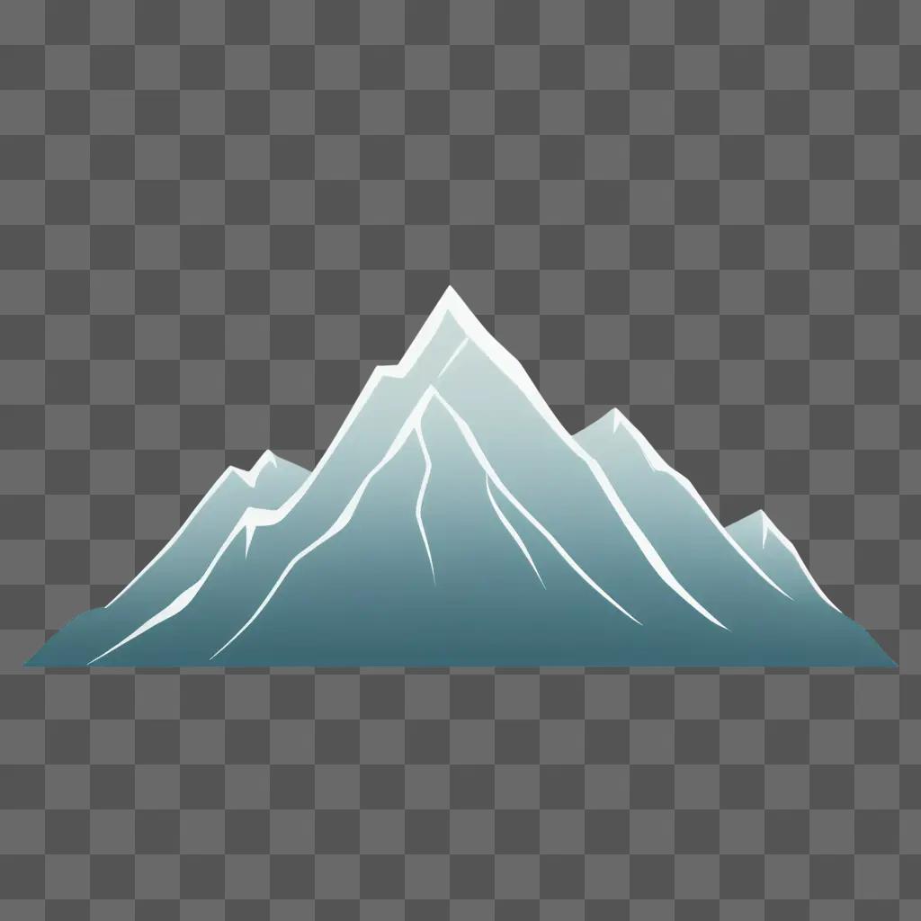 simple mountain drawing on a blue background