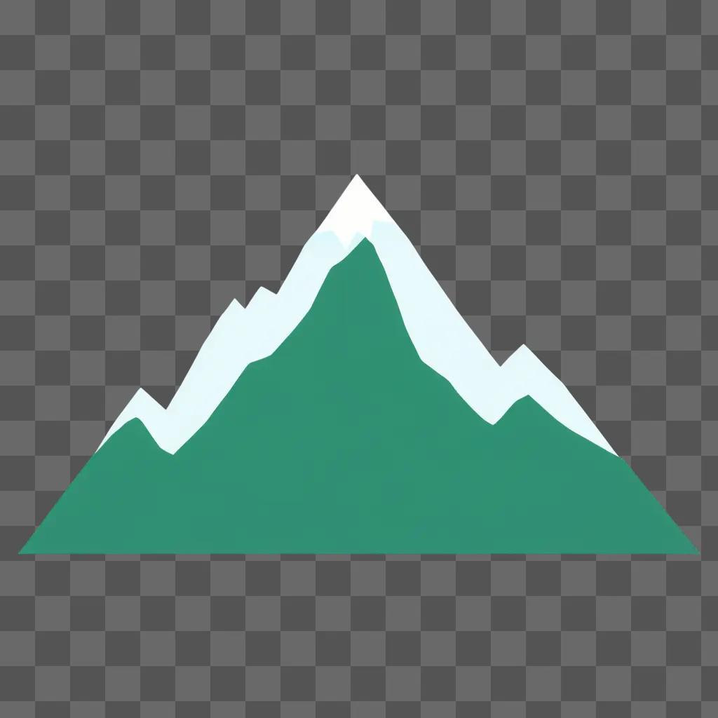 simple mountain drawing on a green background