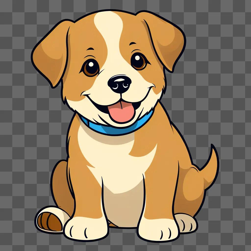 simple puppy drawing with a smile