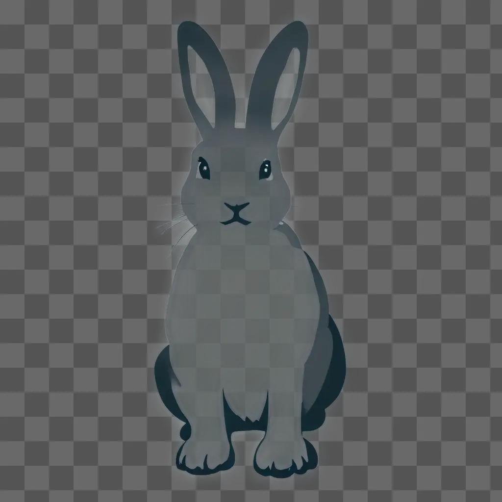 simple rabbit drawing A glowing rabbit in front of a gray background