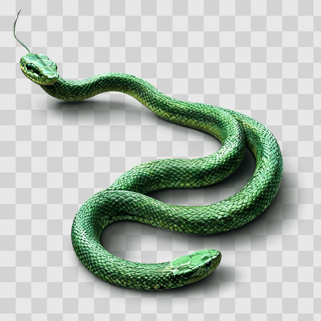 simple snake drawing A green snake is on a green background