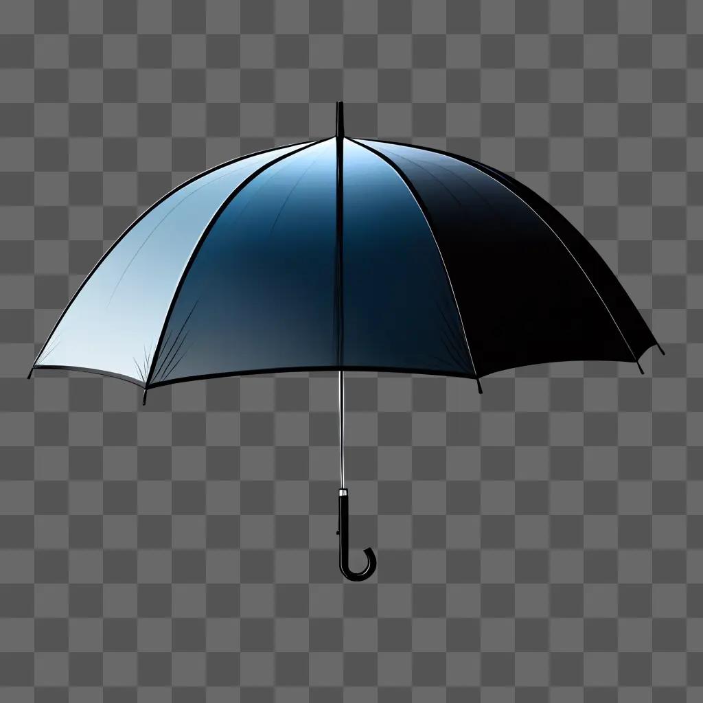 simple umbrella drawing against a dark blue background