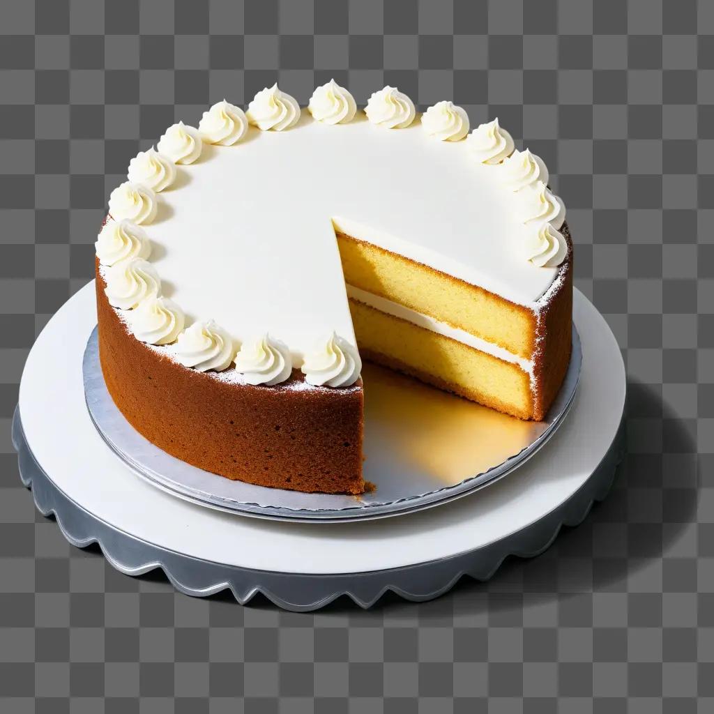 single slice of cake on a plate with icing