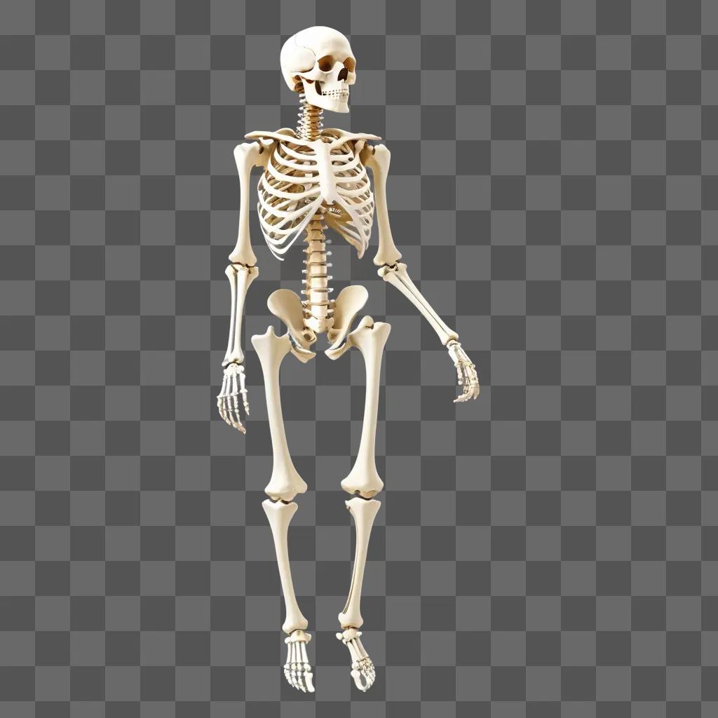 skeleton of a human body is shown