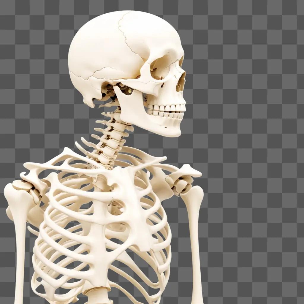 skeleton of a human body with bones visible