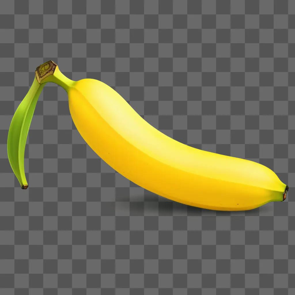 sketch banana drawing on a yellow background