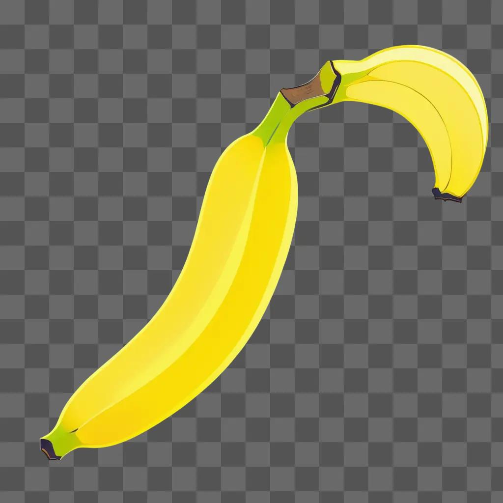 sketch of a banana on a yellow background