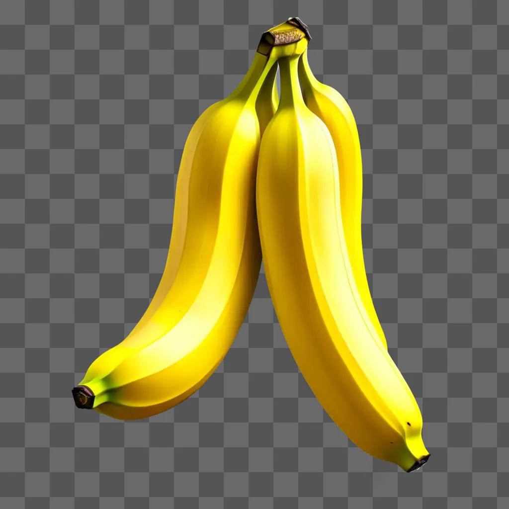 sketch of a banana on a yellow background