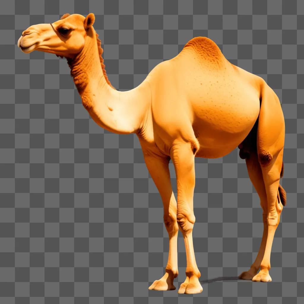 sketch of a camel on a beige background