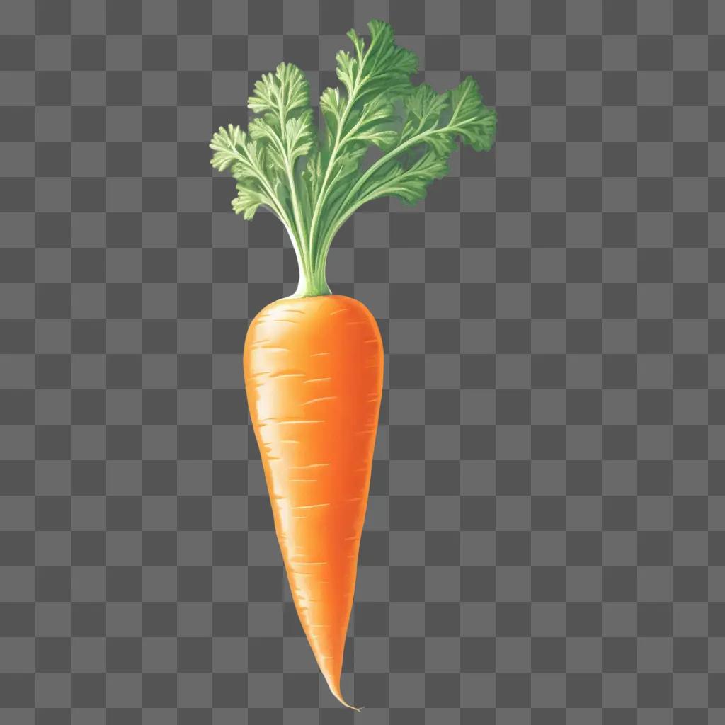 sketch of a carrot with a leaf