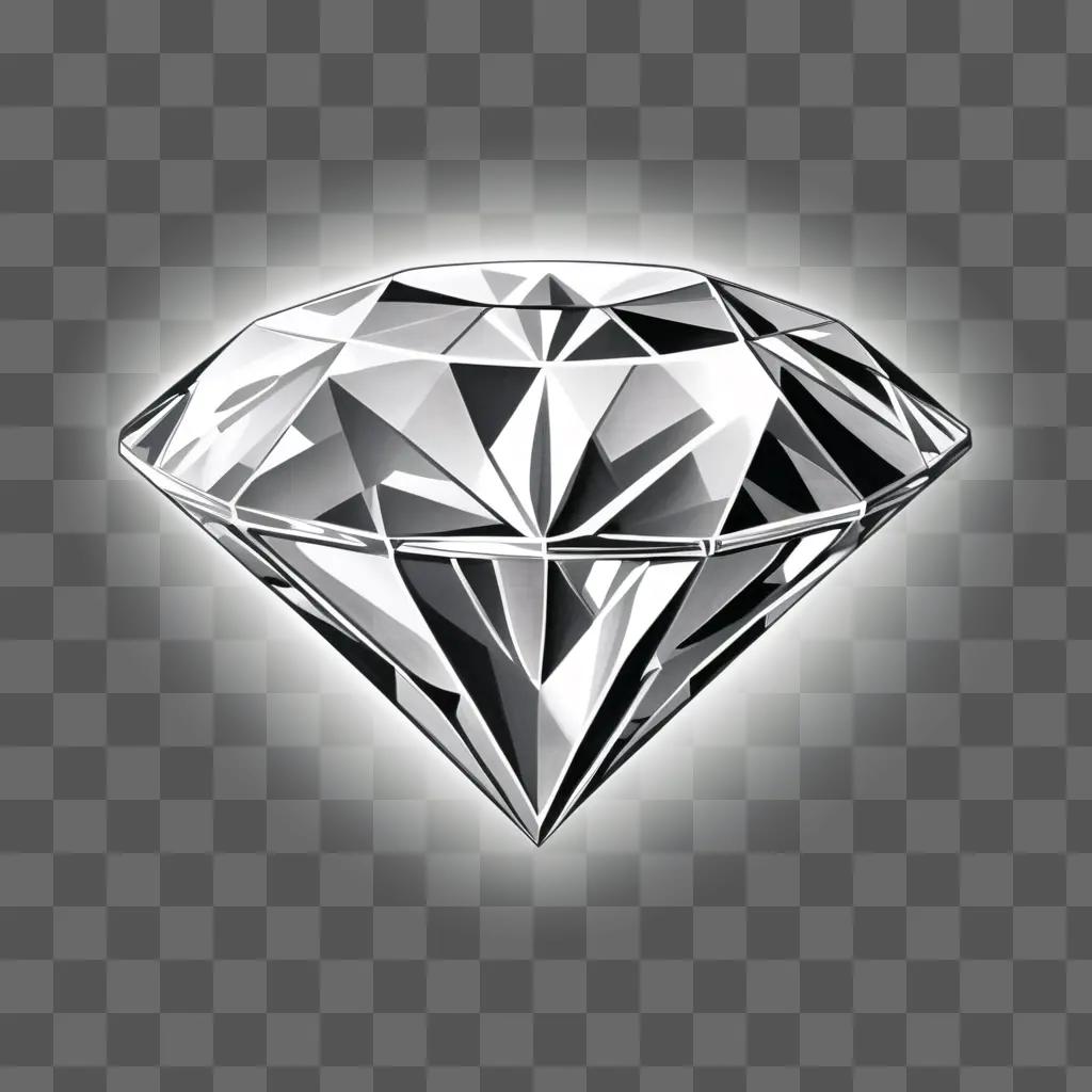 sketch of a diamond drawing against a white background