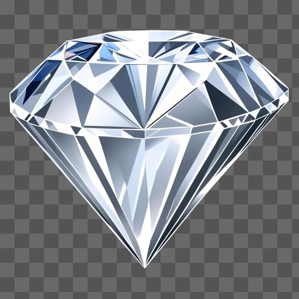 sketch of a diamond drawing on a grey background