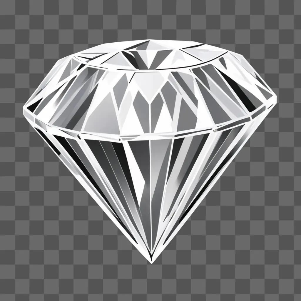 sketch of a diamond with a white background