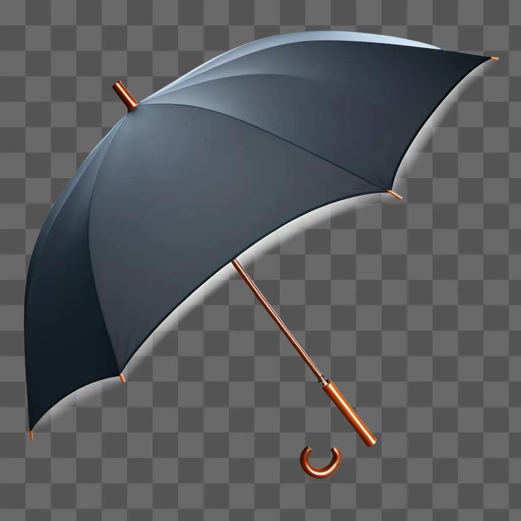 sketch of an umbrella with a neon handle