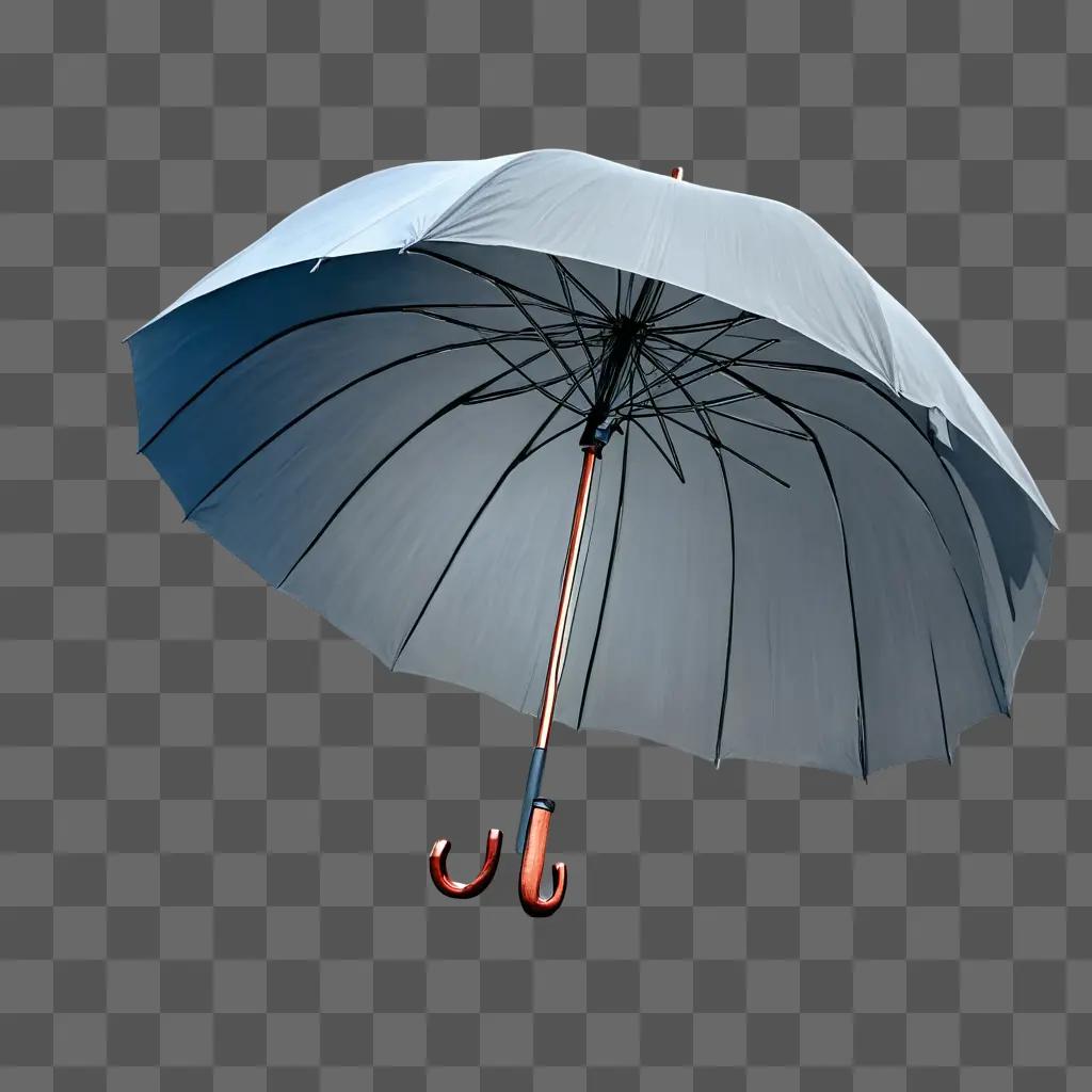 sketch umbrella drawing An umbrella with a red handle and black stripes