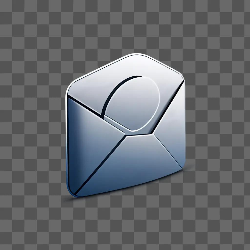 sleek, minimalist email icon on a gray background