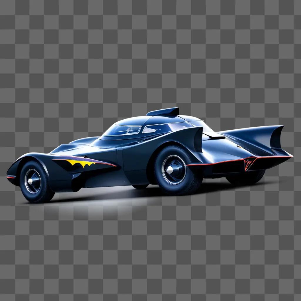 sleek batmobile on a dark background