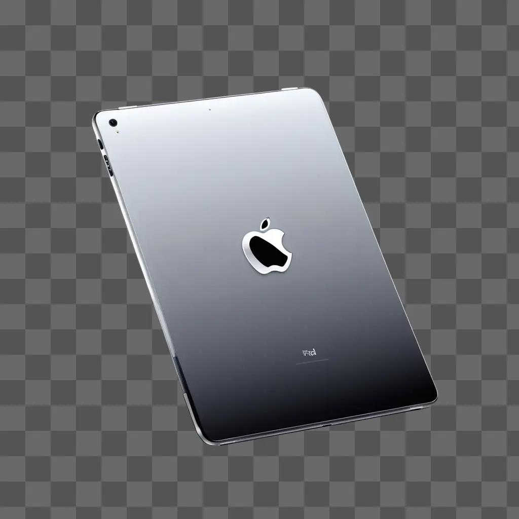 sleek ipad with a black apple logo