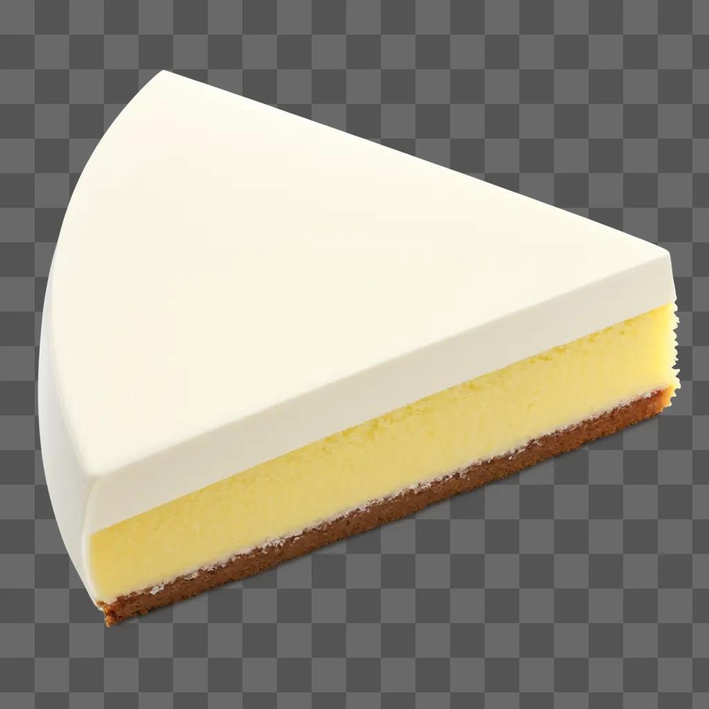 slice of cake on a beige background