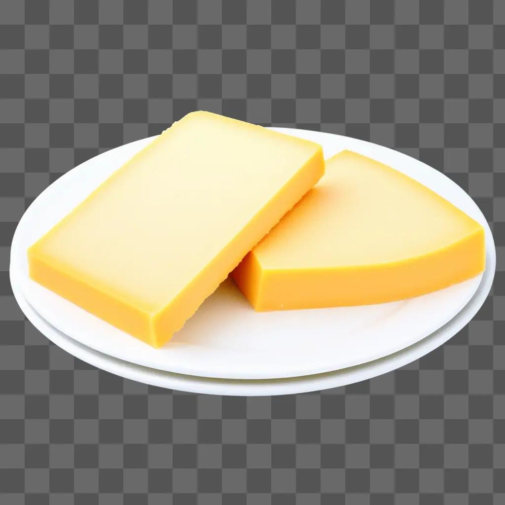 slice of cheese on a plate