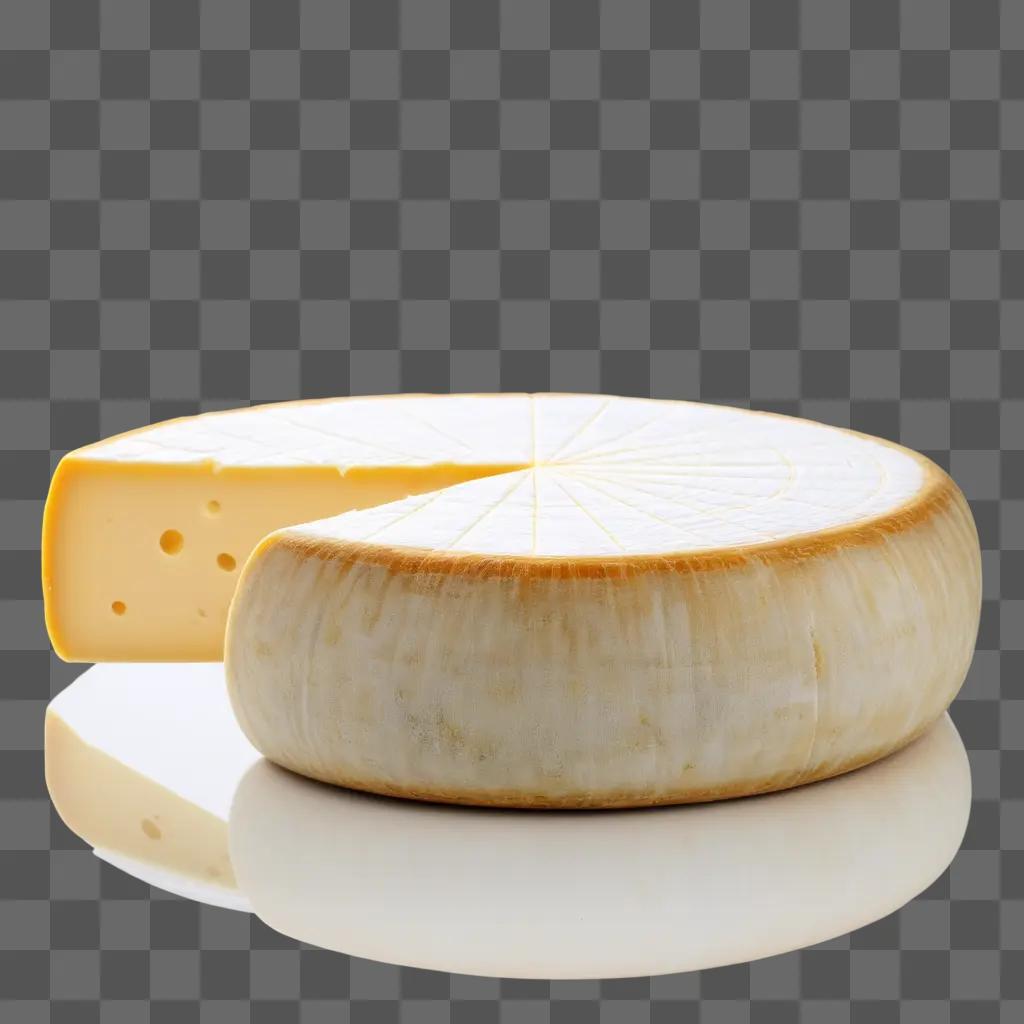 slice of cheese sits on a white surface