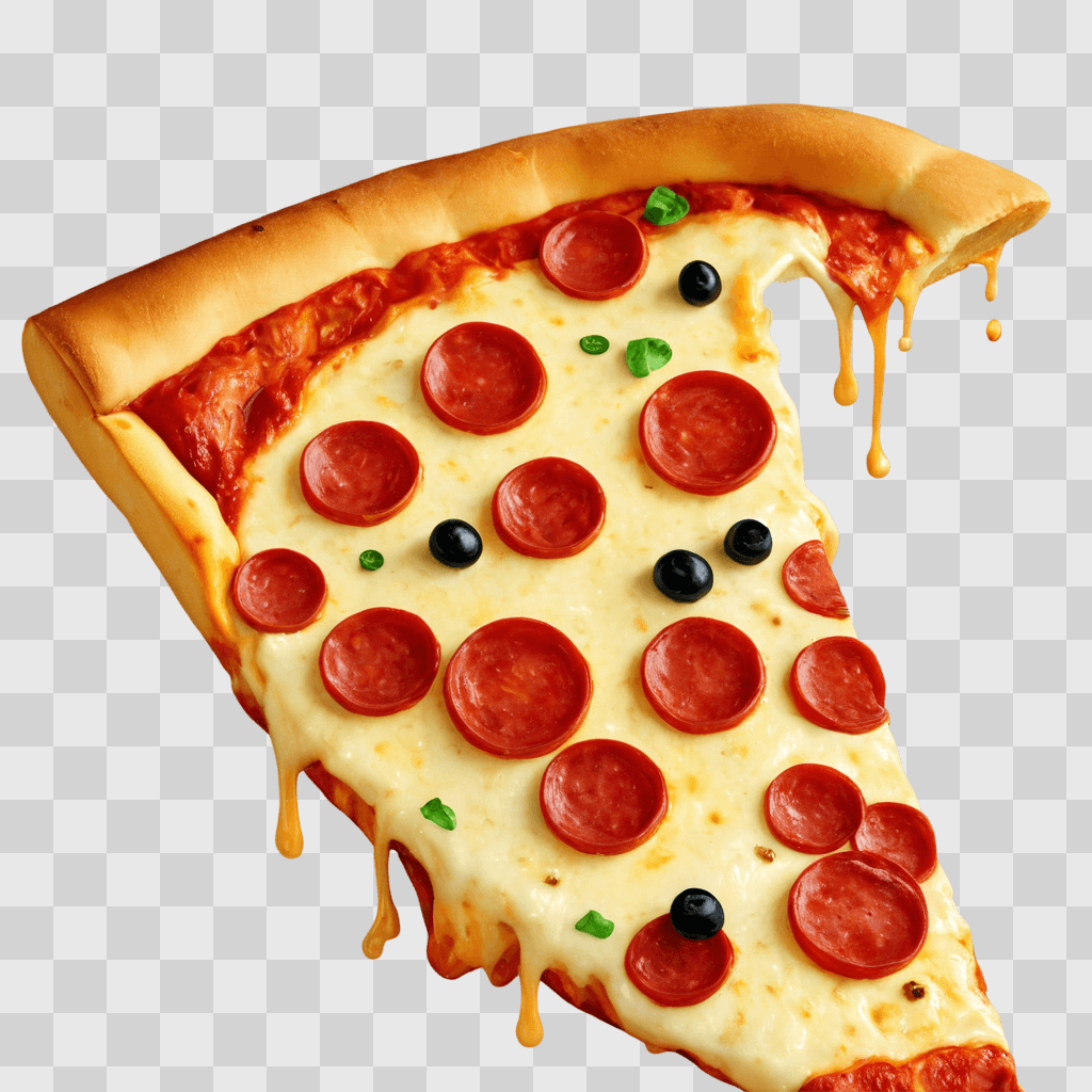 slice of pizza clipart A slice of pizza with black olives and pepperoni