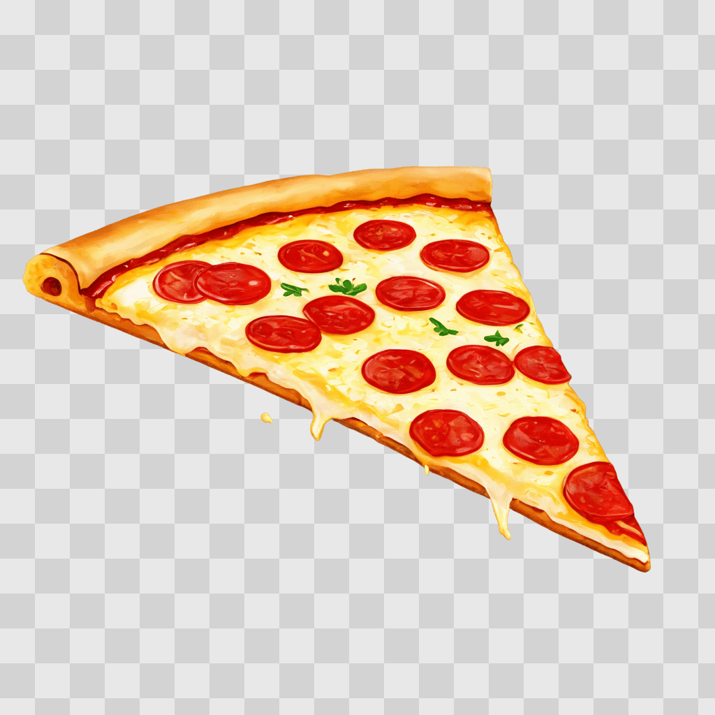 slice of pizza clipart A slice of pizza with pepperoni and cheese