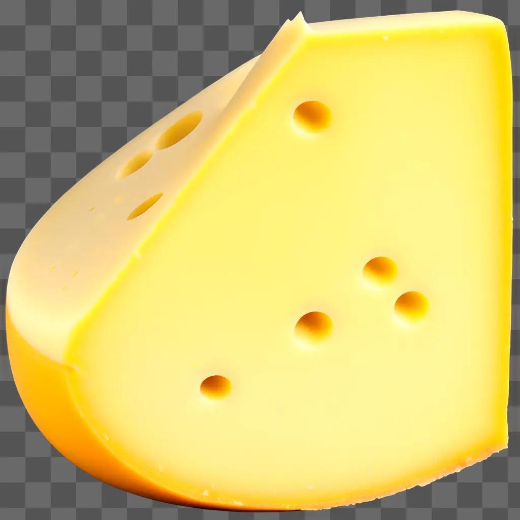 slice of yellow cheese with holes in it