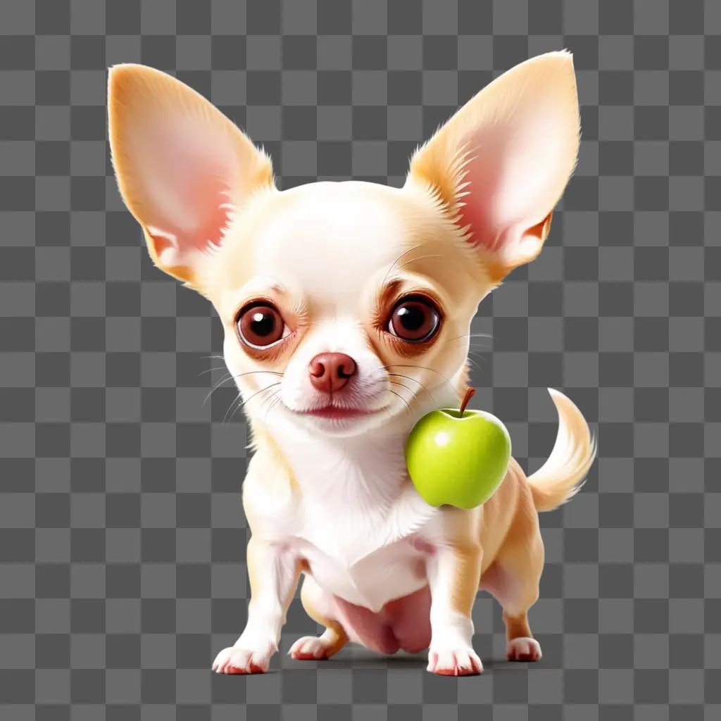 small chihuahua with an apple head