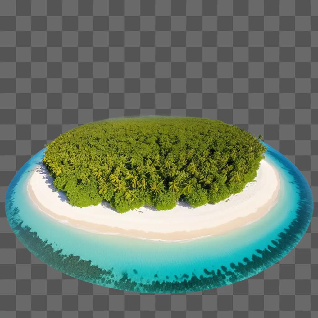 small island surrounded by turquoise waters