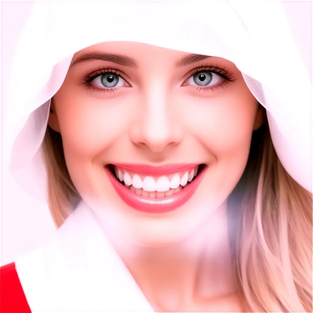 smiling girls face with a transparent smile