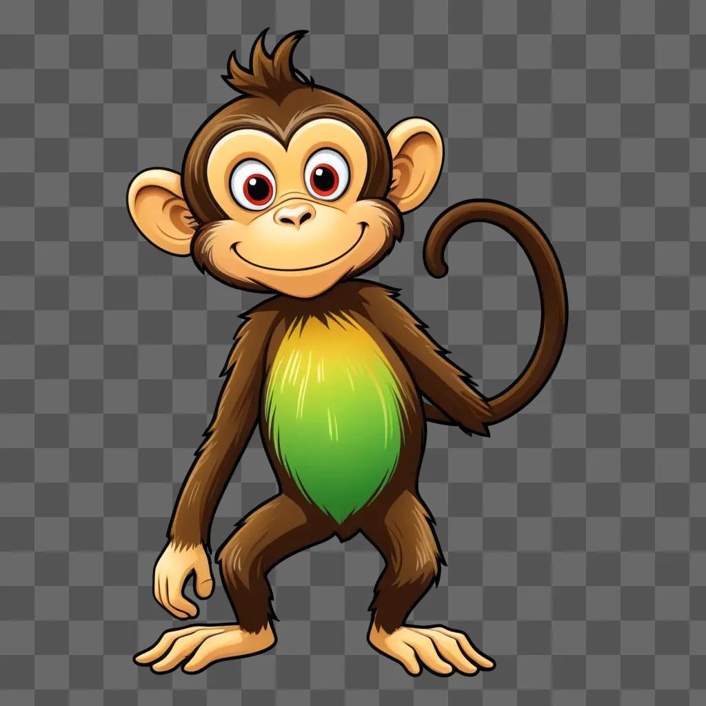 smiling monkey in a brown outfit