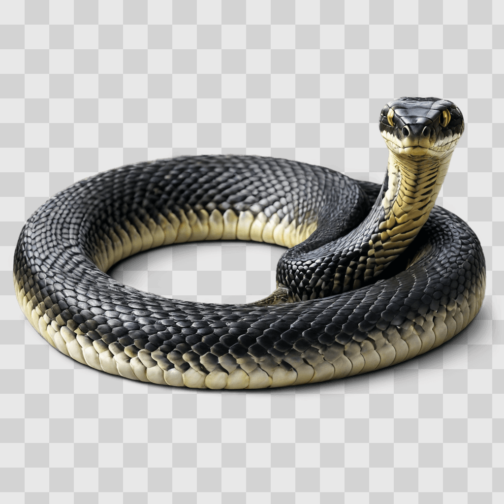 snake drawing realistic A snake wraps its body around itself