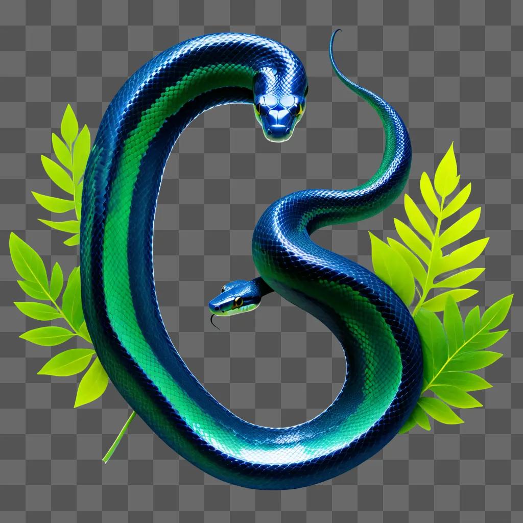 snake in a transparent background