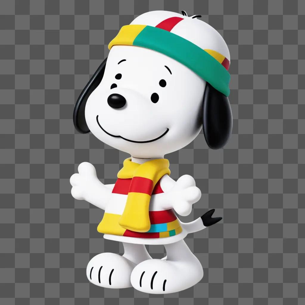 snoopy clipart character in a multicolored outfit