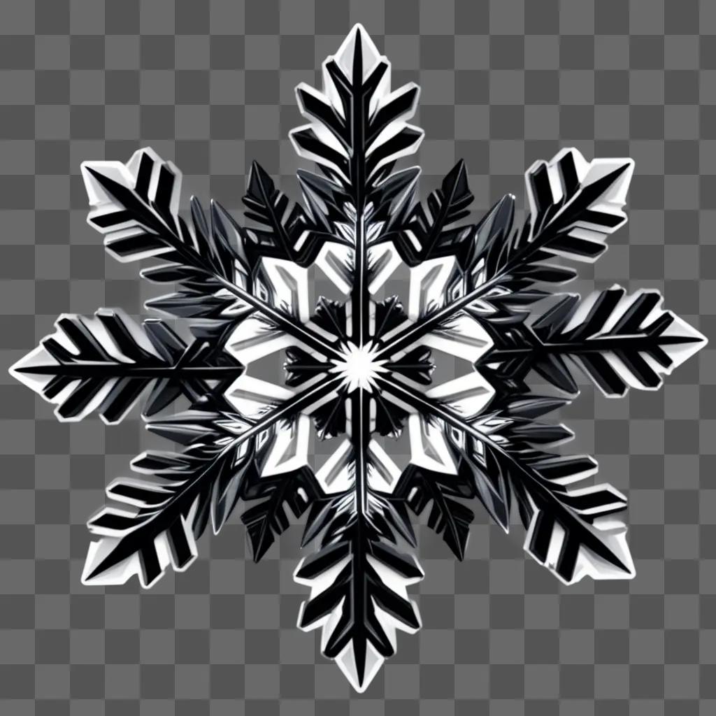 snowflake with black and white color