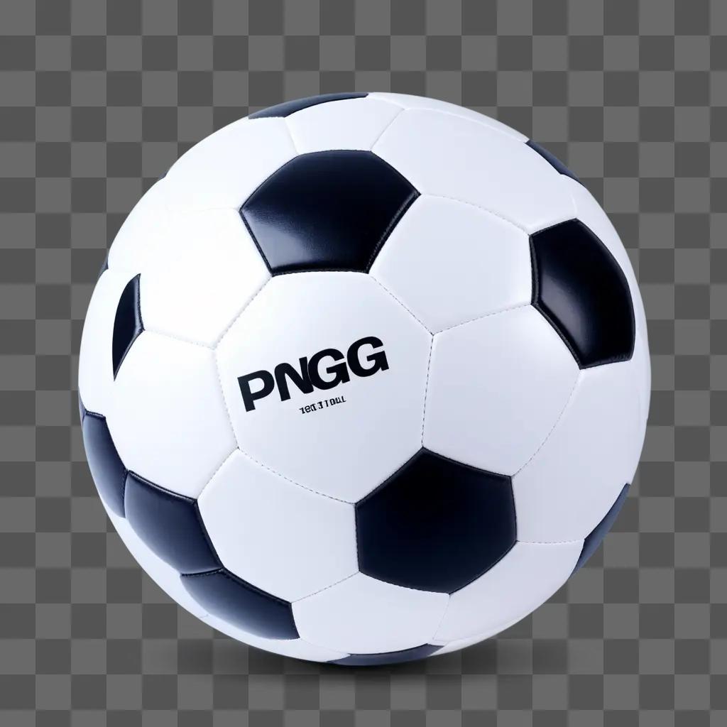 soccer ball in PNG format on a grey background