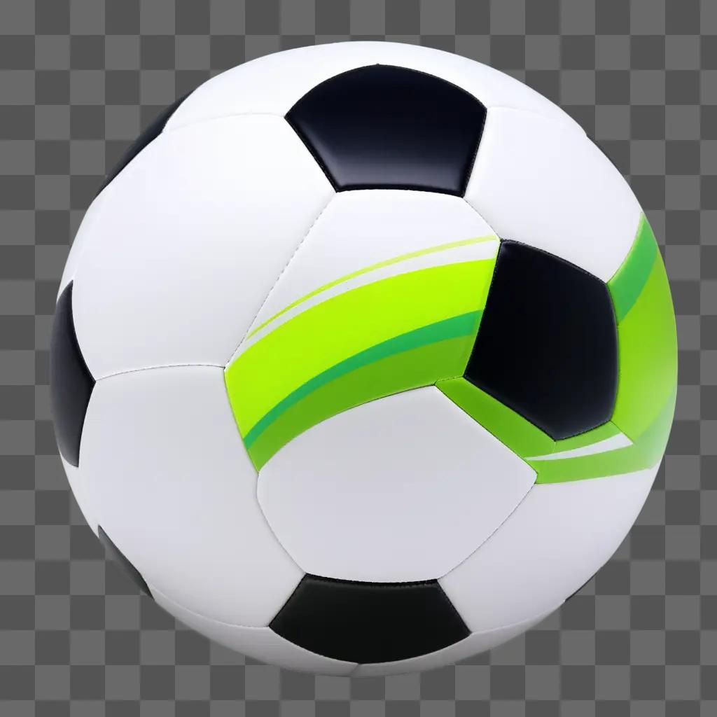 soccer ball in a white and green color scheme