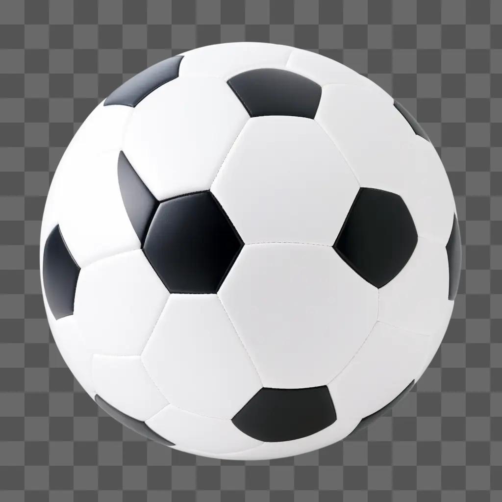 soccer ball is shown in a 3D image