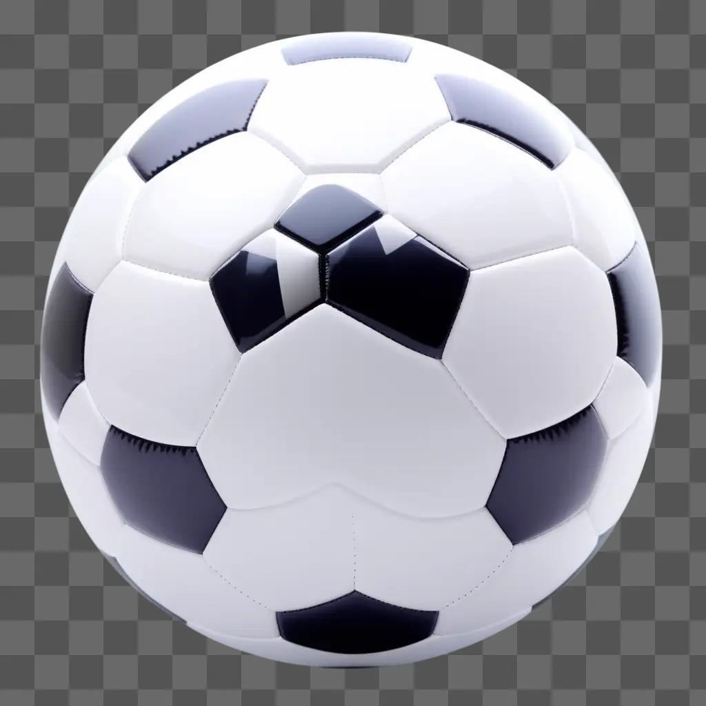 soccer ball is shown in a transparent format